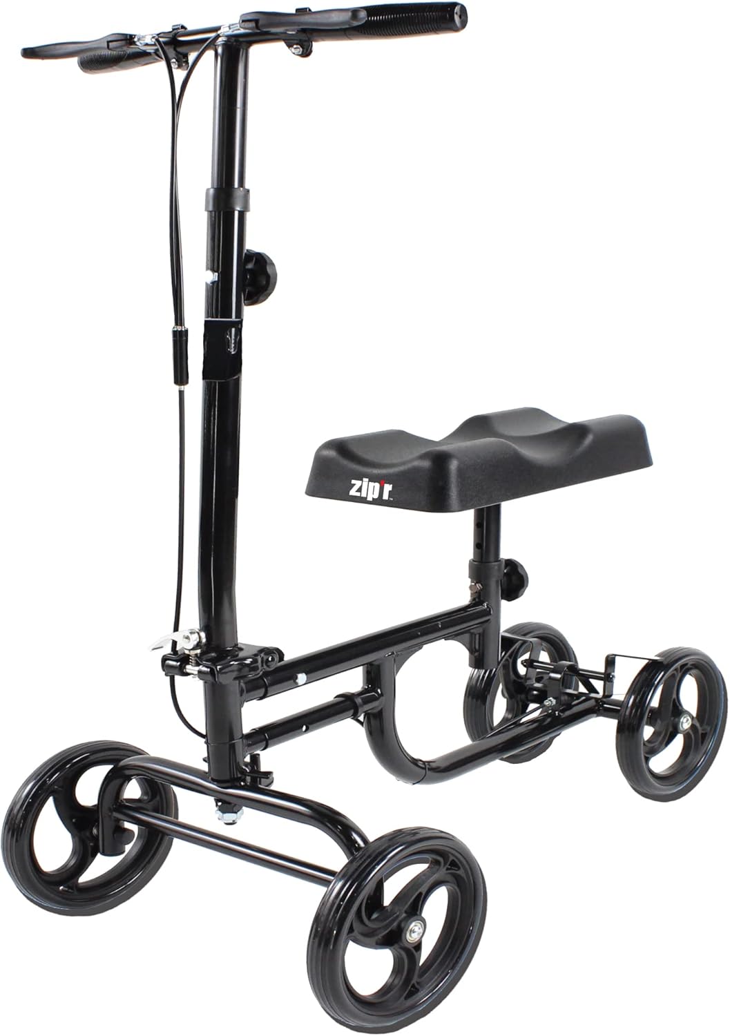 Zipr Glider Adjustable Knee Walker - Lightweight Transportable - Roller with Dual Braking - Heavy Duty Medical Knee Scooter