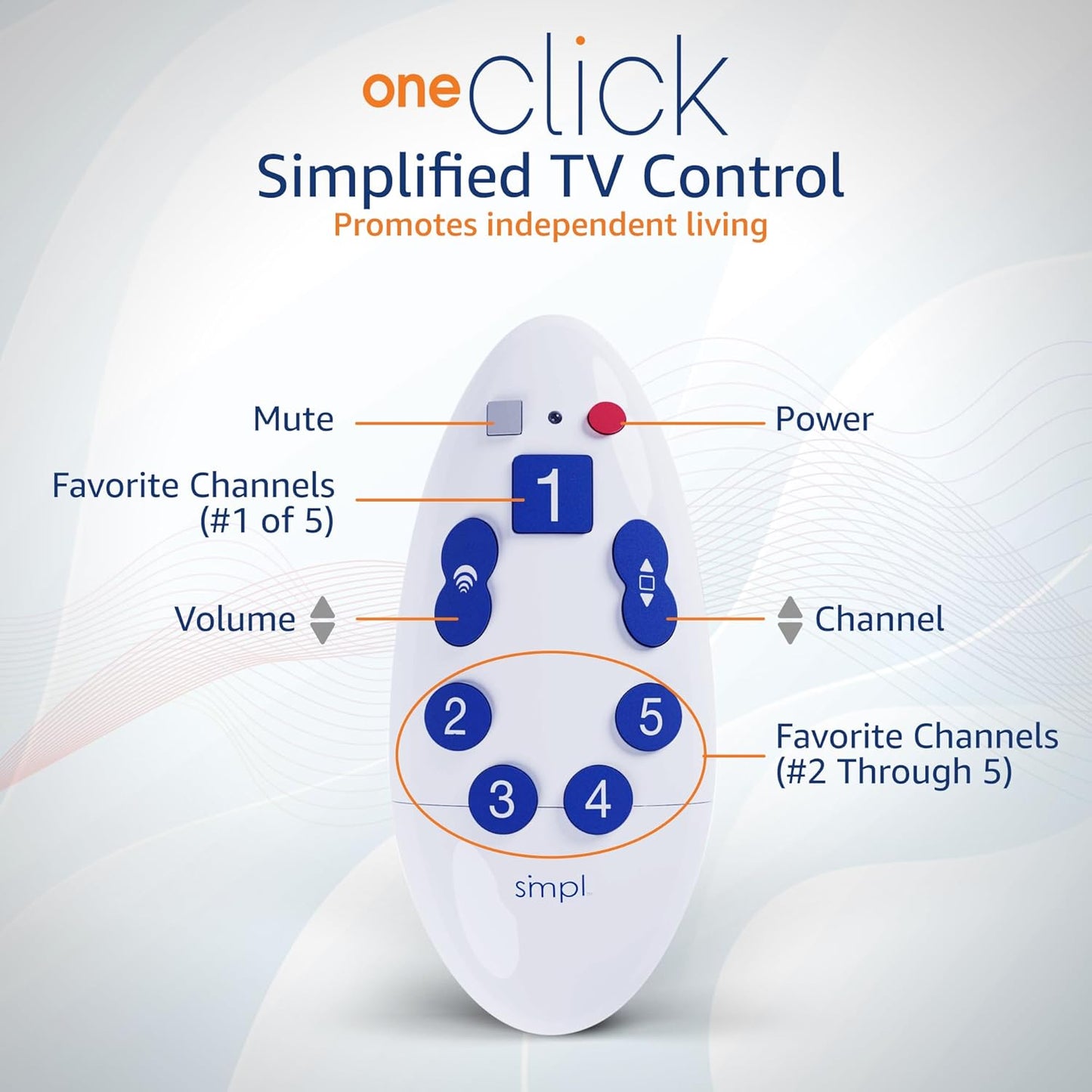 Smpl Simple TV Remote for The Elderly – Easy, Accessible, and Designed for Seniors