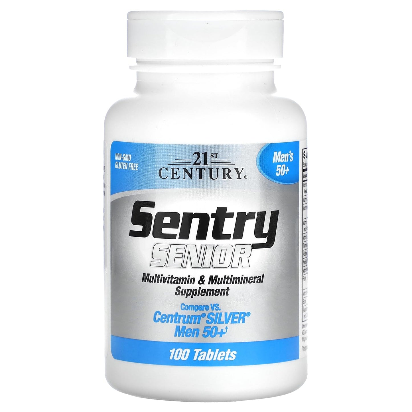 21st Century Sentry Senior Men 50Plus Tablets – Comprehensive Multivitamin & Multimineral Support