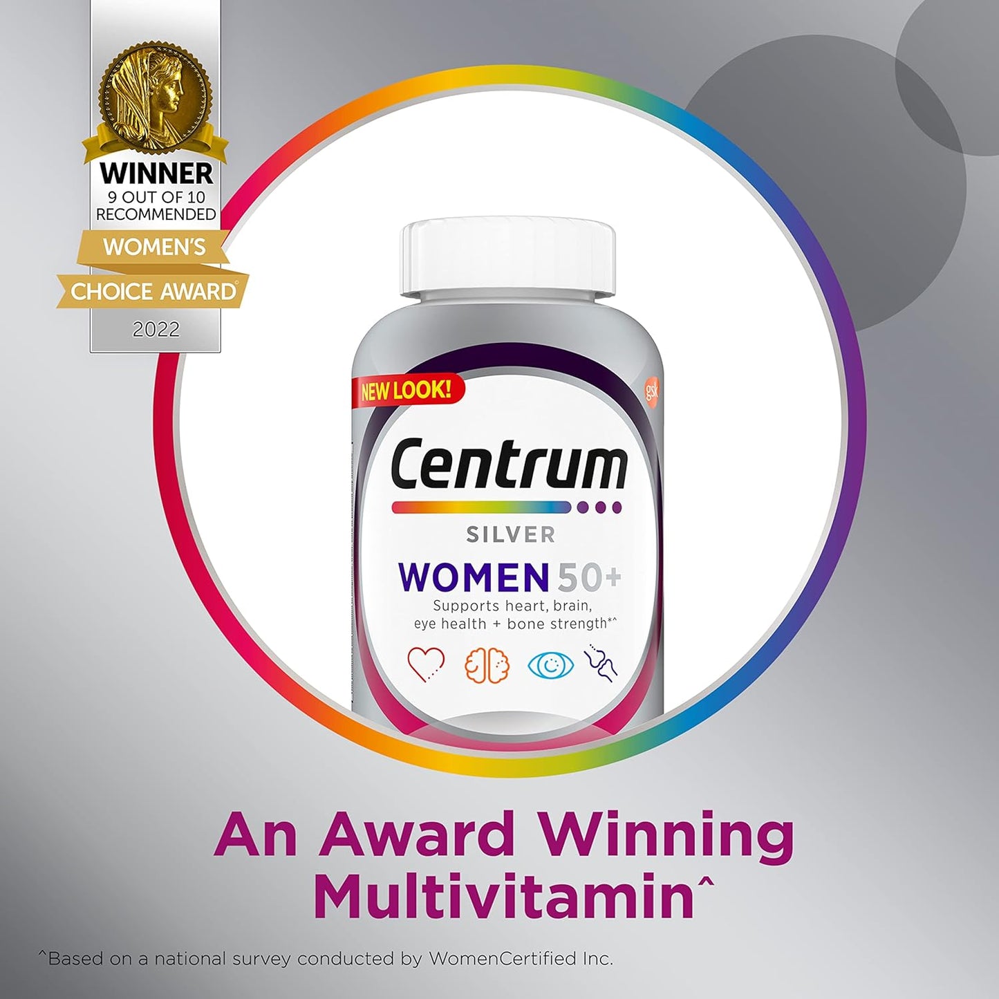 Centrum Silver Women's Multivitamin for Women 50 Plus – Essential Daily Nutrition for Memory, Cognition & Overall Wellness