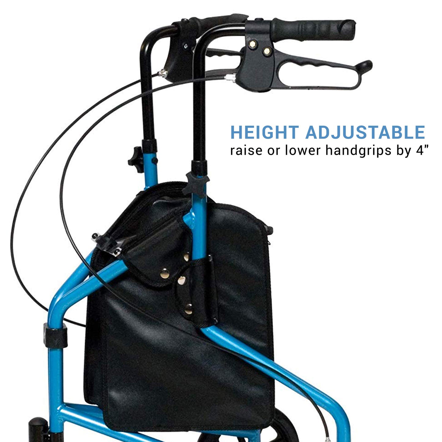 Lumex 3 Wheel Cruiser - Lightweight & Narrow Three Wheel Walkers for Seniors & Tight Spaces