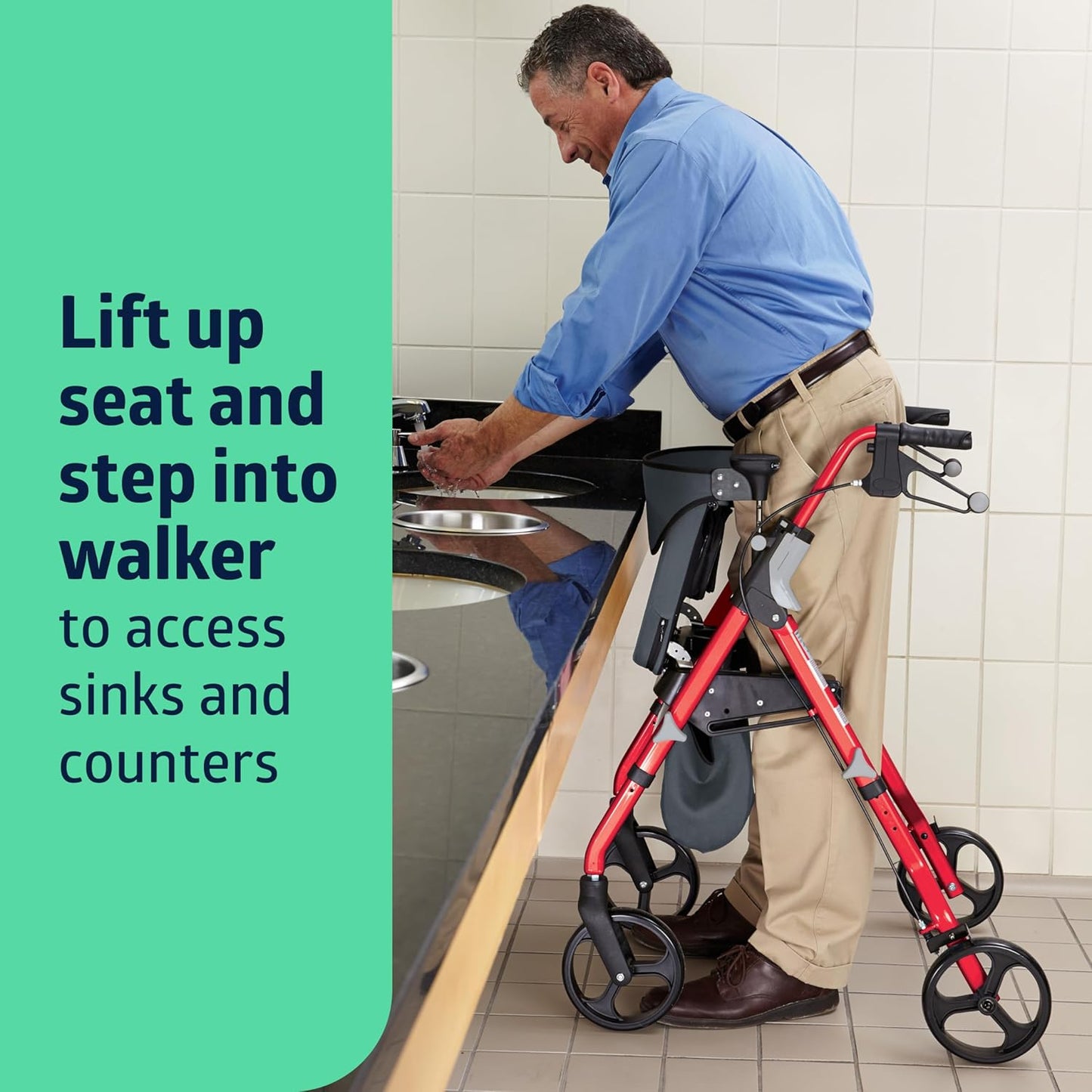 Medline Premium Empower Rollator Walker – Comfortable, Adjustable & Reliable Mobility Aid