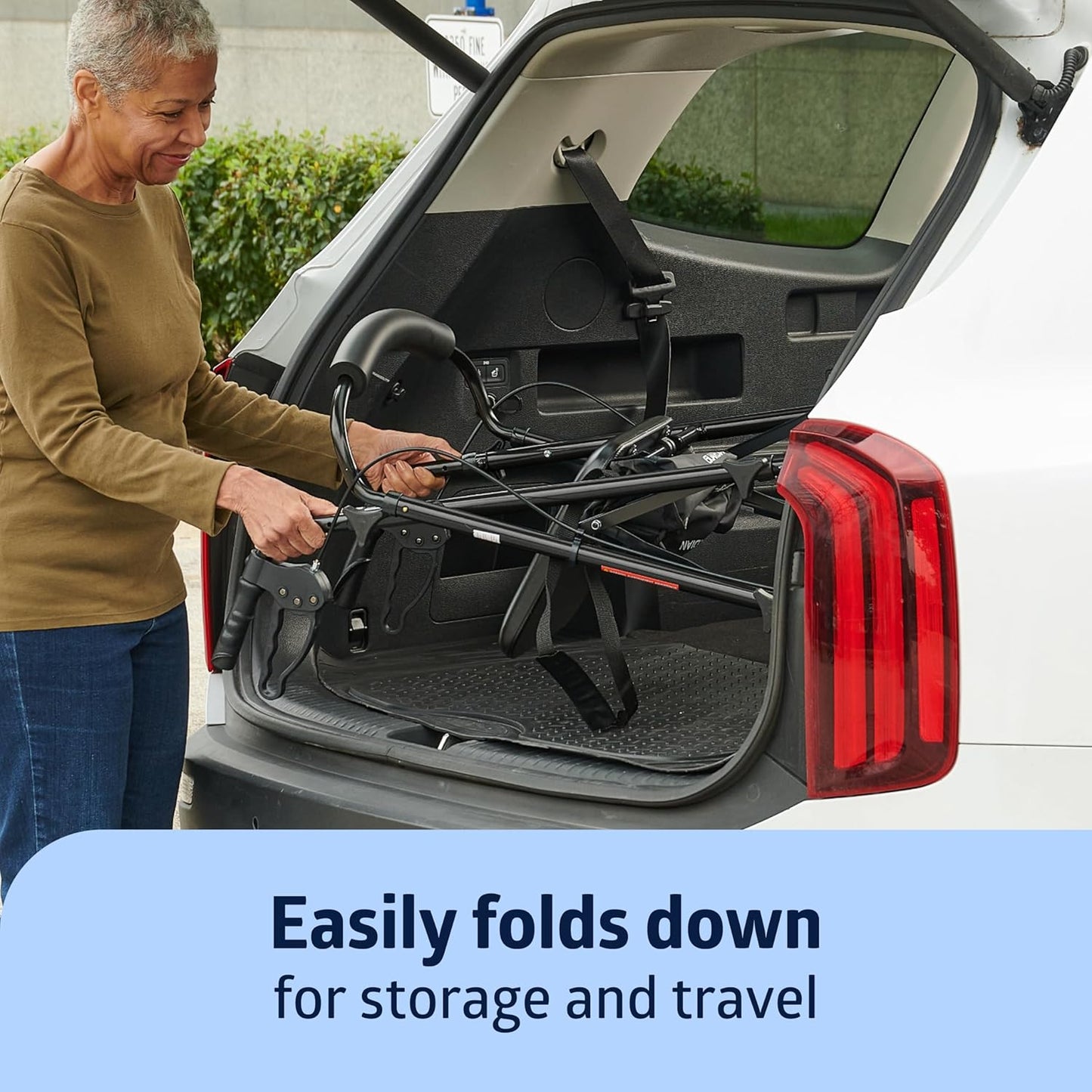 Medline Superlight Folding Aluminum Mobility Rollator Walker – Lightweight, Adjustable & Foldable for Seniors
