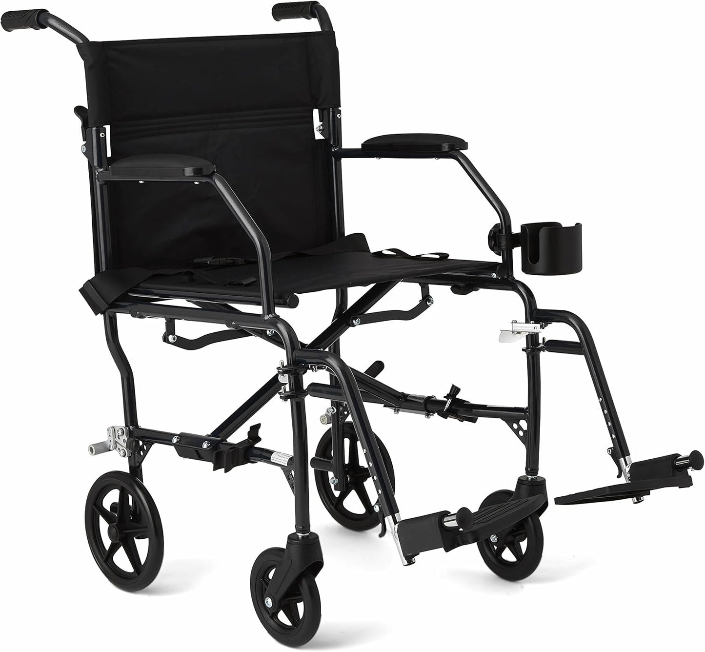 Medline Ultra Lightweight Transport Wheelchair for Adults – Foldable, Compact & Comfortable Mobility Solution