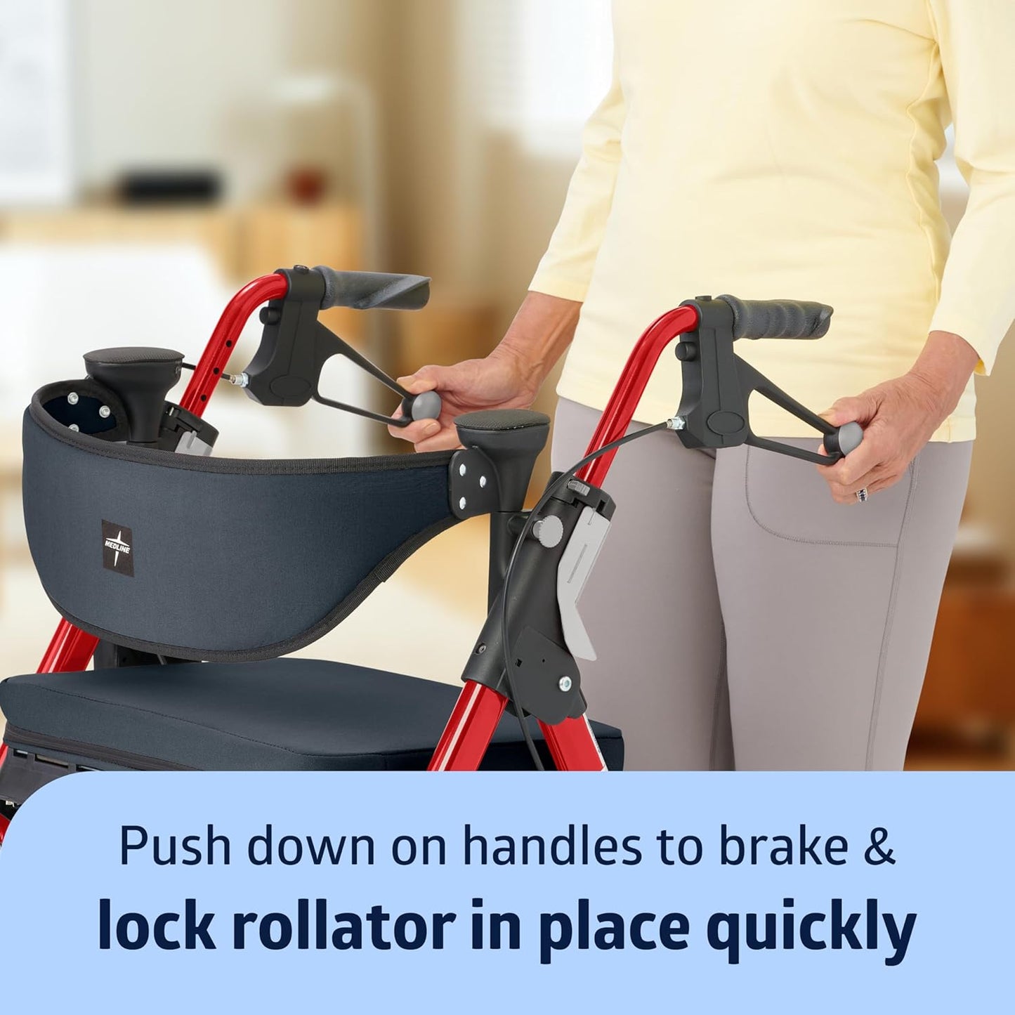 Medline Premium Empower Rollator Walker – Comfortable, Adjustable & Reliable Mobility Aid