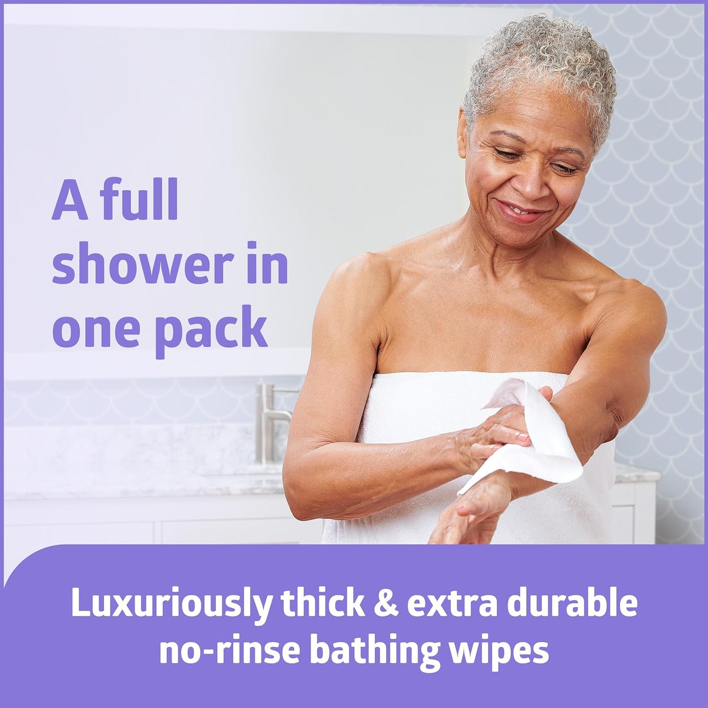 Medline ReadyBath LUXE Extra Thick Adult Bath Wipes – Gentle, Moisturizing & Convenient Hygiene Solution