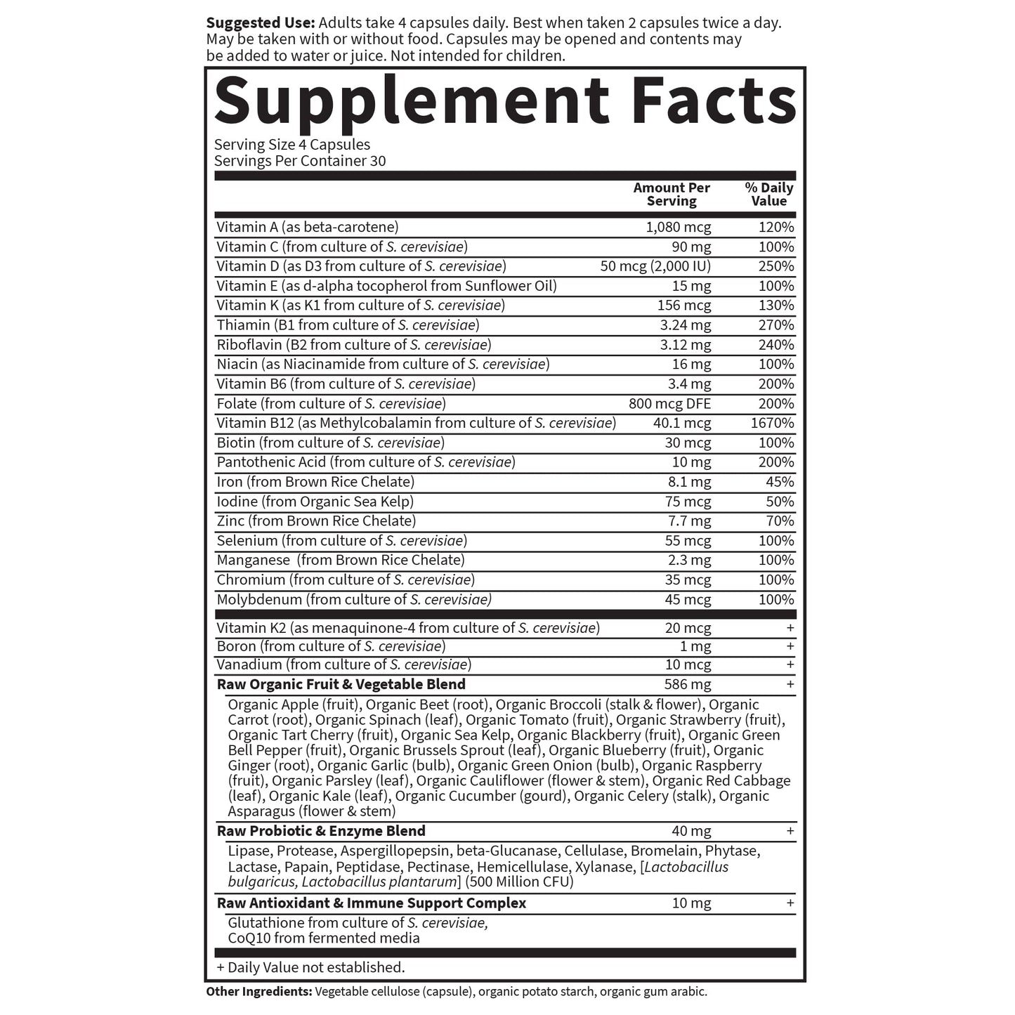 Garden of Life Multivitamin for Women, Vitamin Code Women's Multi, Whole Food, Vitamins, Iron, Folate not Folic Acid, Probiotics, Vegetarian Supplements for Womens Energy, 240 Count