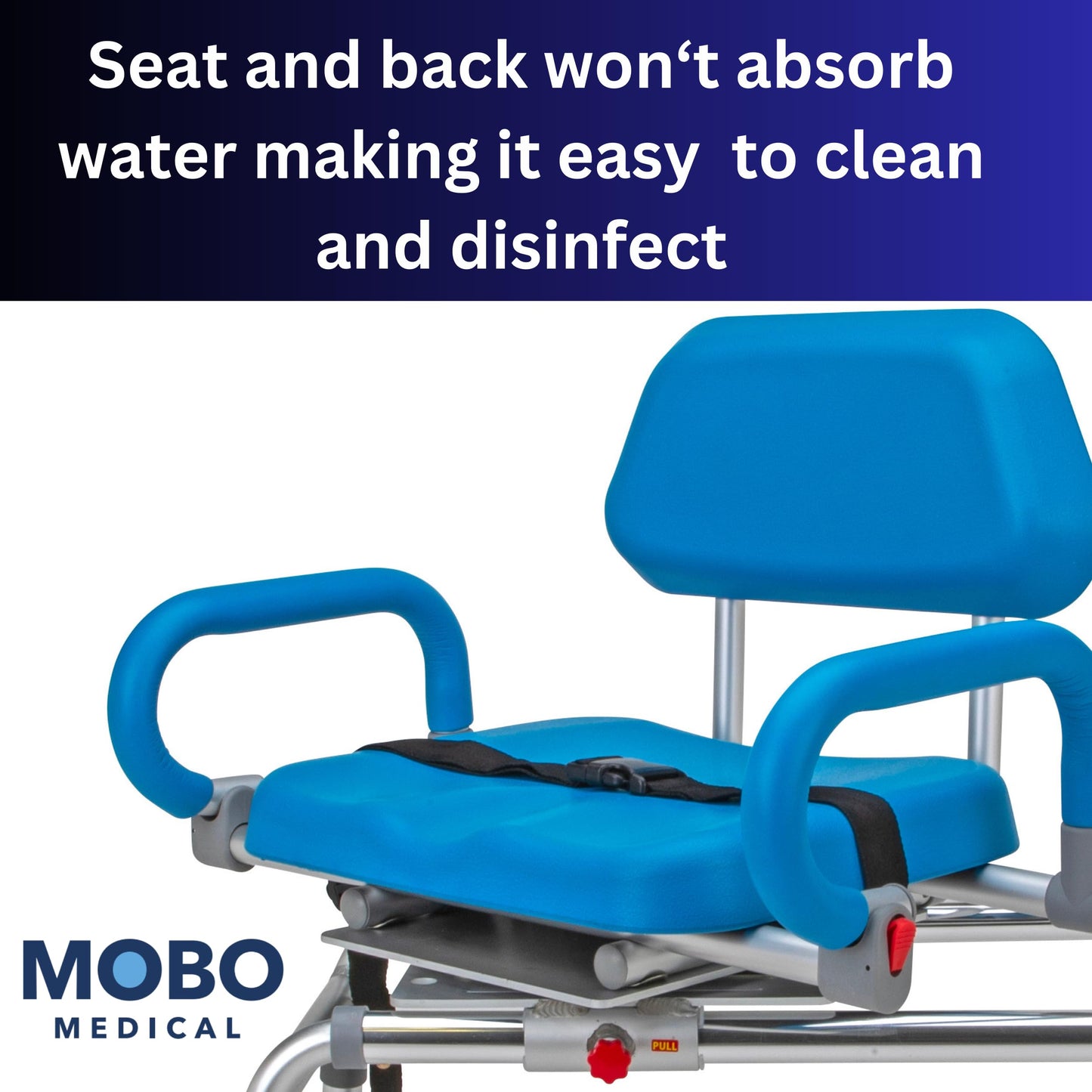 Mobo Sliding Shower Chair, Tub Transfer Bench with Swivel Seat - Adjustable Height, Locking Mechanism - Water Proof, 330 lbs Weight Capacity, Inside Shower for Elderly, Seniors, Handicap