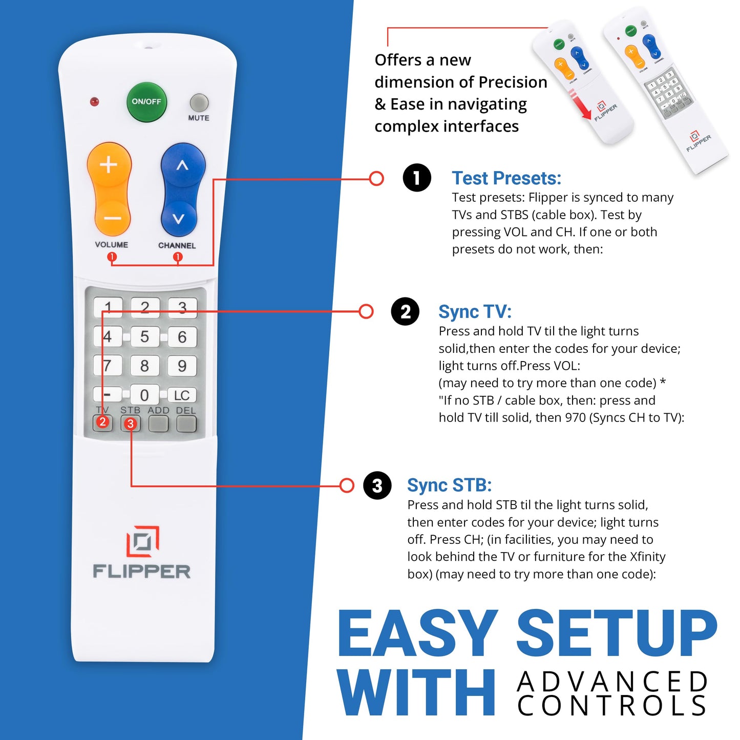 Big Button Universal TV Remote for Seniors – Simple, Easy, and Designed for Accessibility