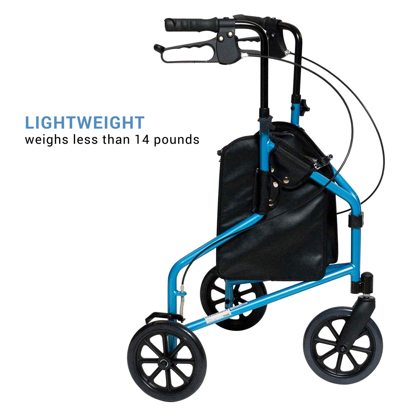 Lumex 3 Wheel Cruiser - Lightweight & Narrow Three Wheel Walkers for Seniors & Tight Spaces