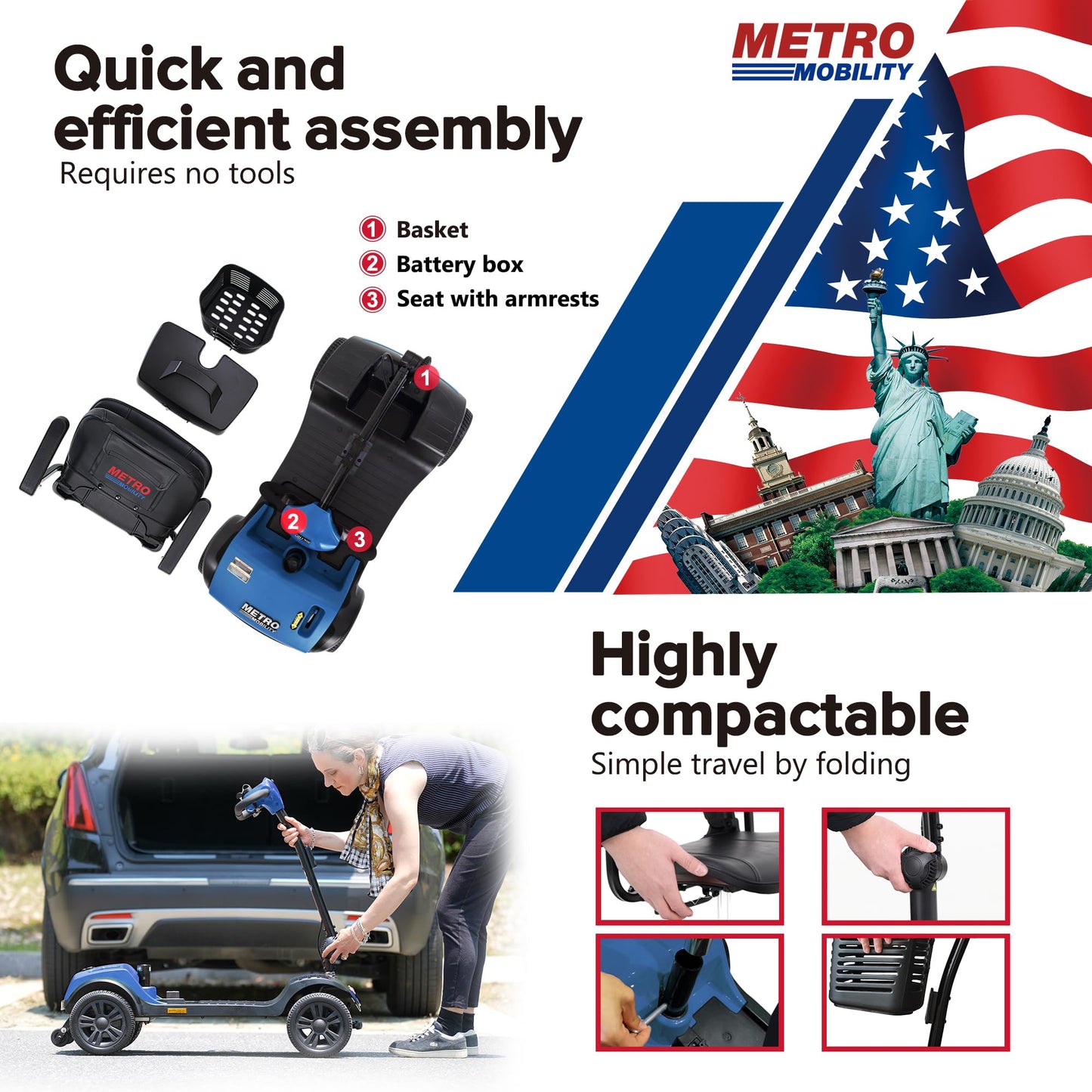 Folding Mobility Scooter for Seniors – Reliable, Comfortable, and Designed for Independence