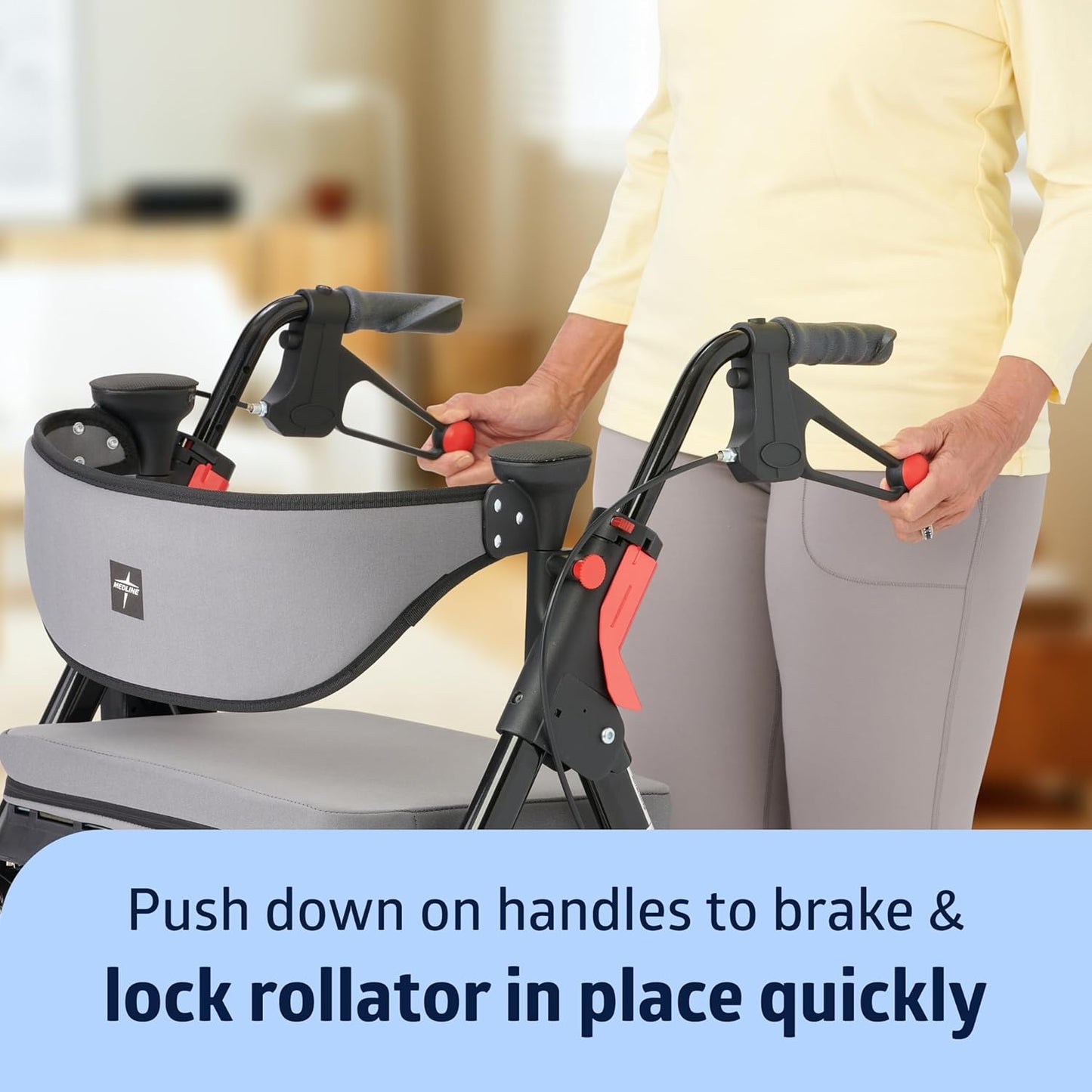Medline Premium Empower Rollator Walker – Comfortable, Adjustable & Reliable Mobility Aid