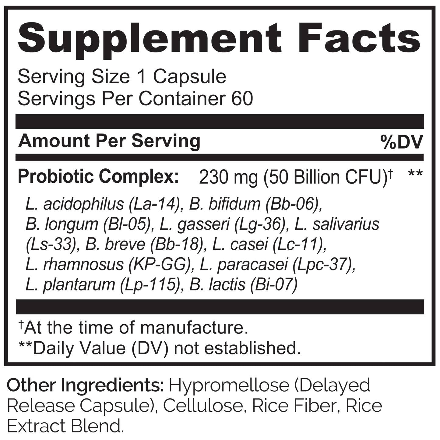 NATURELO Probiotics for Digestive Health - 50 Billion CFU, 11 Strains Daily Supplement - Boosts Immune System, Delayed Release, 60 Vegetarian Capsules