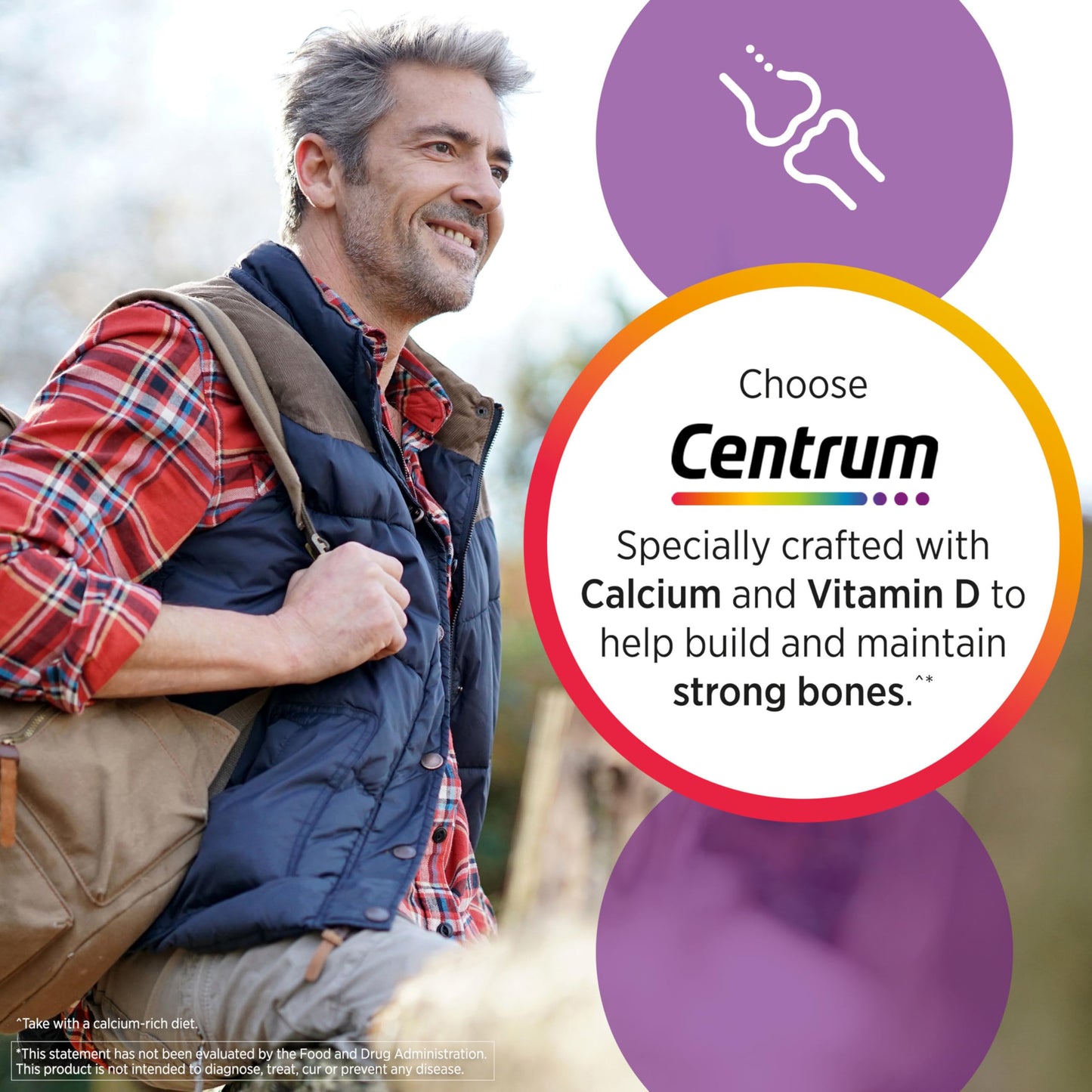 Centrum Silver Men's 50+ Multivitamin – Essential Daily Nutrition for Memory, Cognition & Overall Wellness