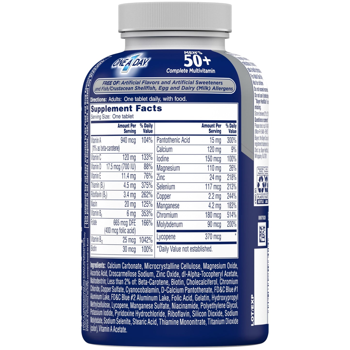 One A Day Men’s 50+ Healthy Advantage Multivitamin – Comprehensive Daily Nutrition for Men Over 50