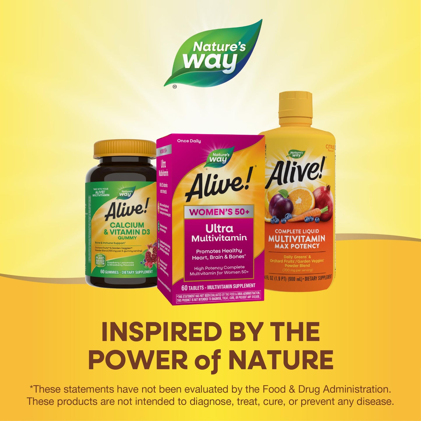 Nature’s Way Alive! Women’s 50+ Ultra Potency Complete Multivitamin – High-Potency Formula for Women Over 50