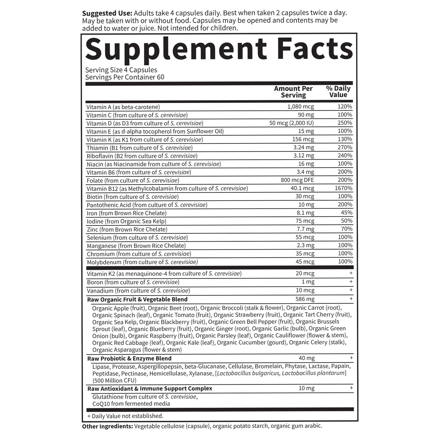 Garden of Life Multivitamin for Women, Vitamin Code Women's Multi, Whole Food, Vitamins, Iron, Folate not Folic Acid, Probiotics, Vegetarian Supplements for Womens Energy, 240 Count