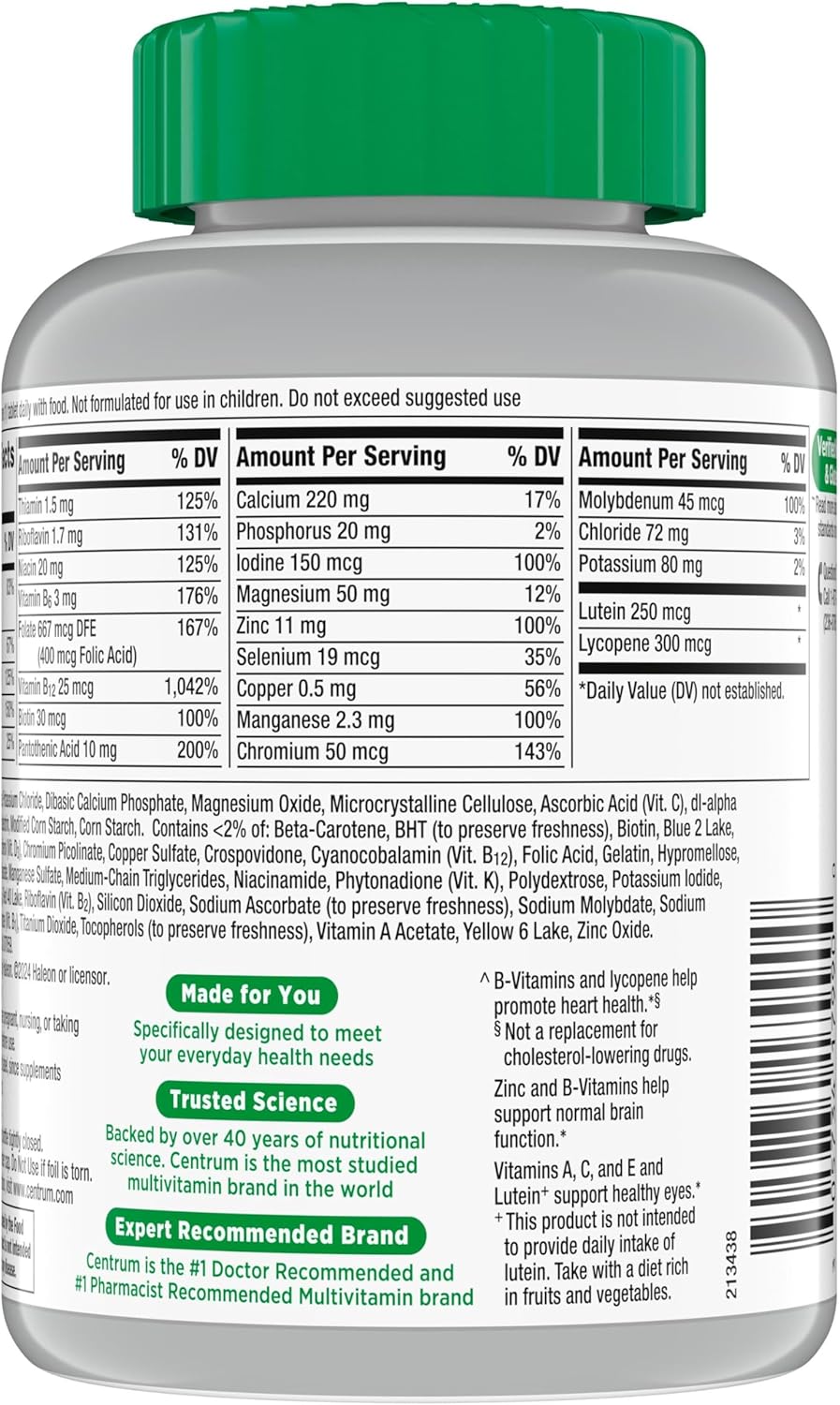 Centrum Silver Multivitamin for Adults 50 Plus – Essential Daily Nutrition for Memory, Cognition & Overall Wellness