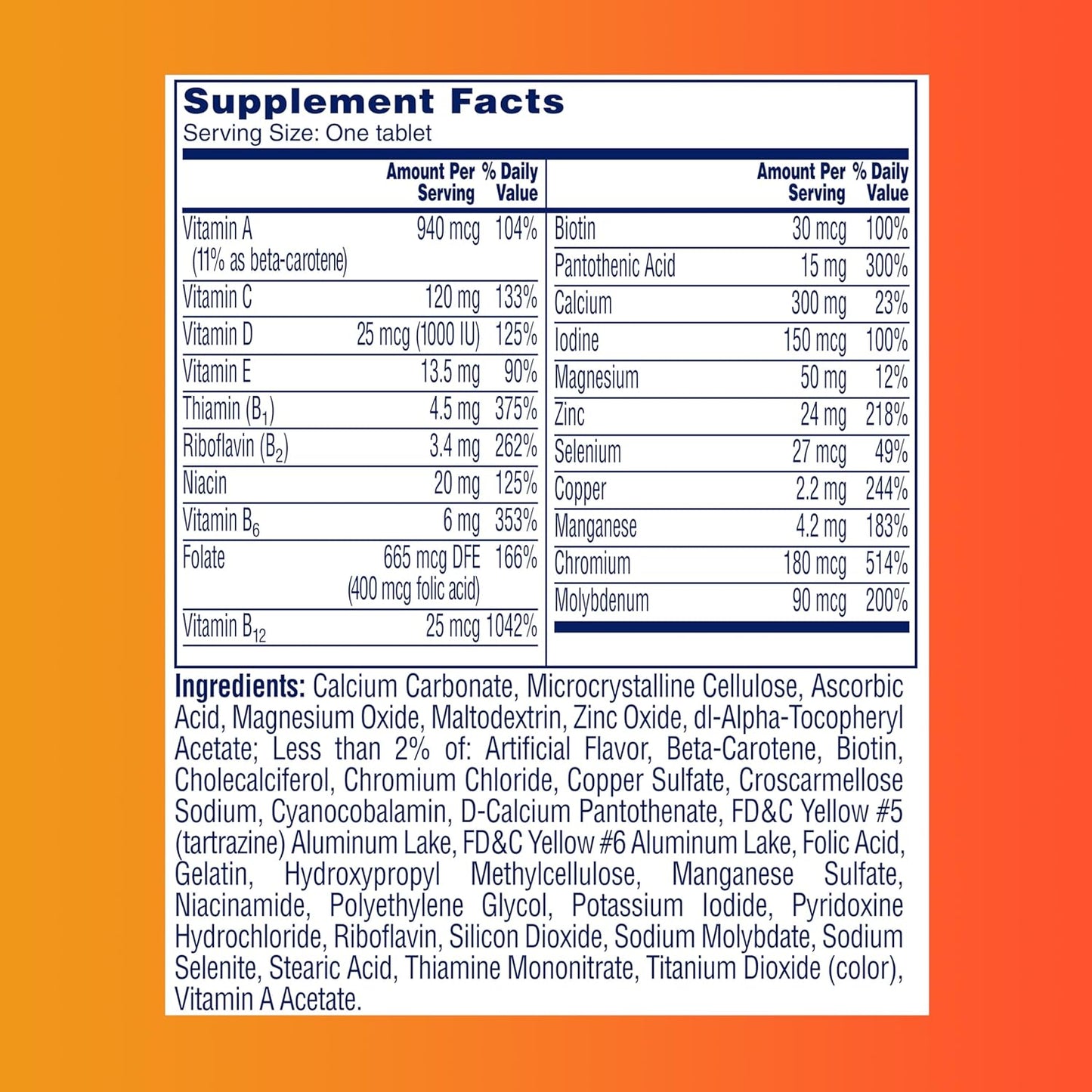 One A Day Women’s 50+ Multivitamin – Essential Daily Nutrition for Women Over 50