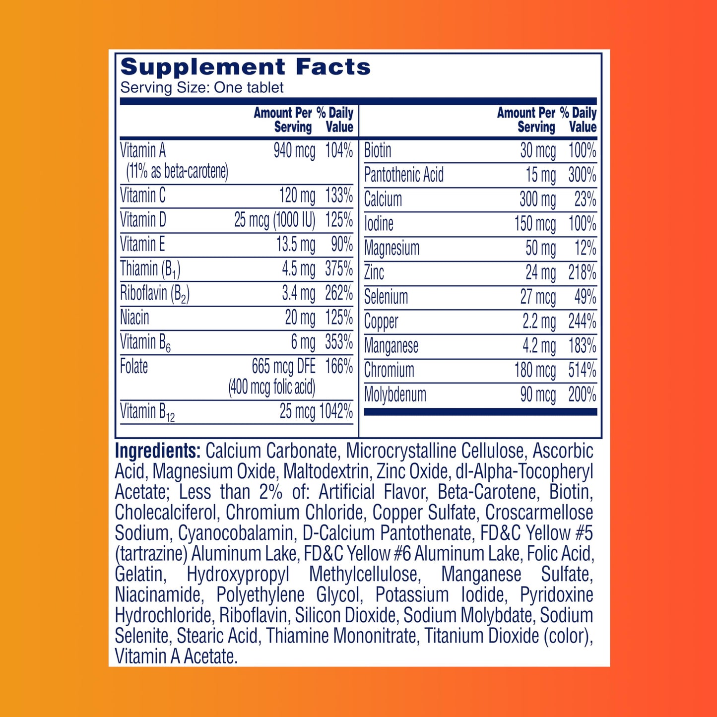 One A Day Women’s 50+ Multivitamin – Essential Daily Nutrition for Women Over 50