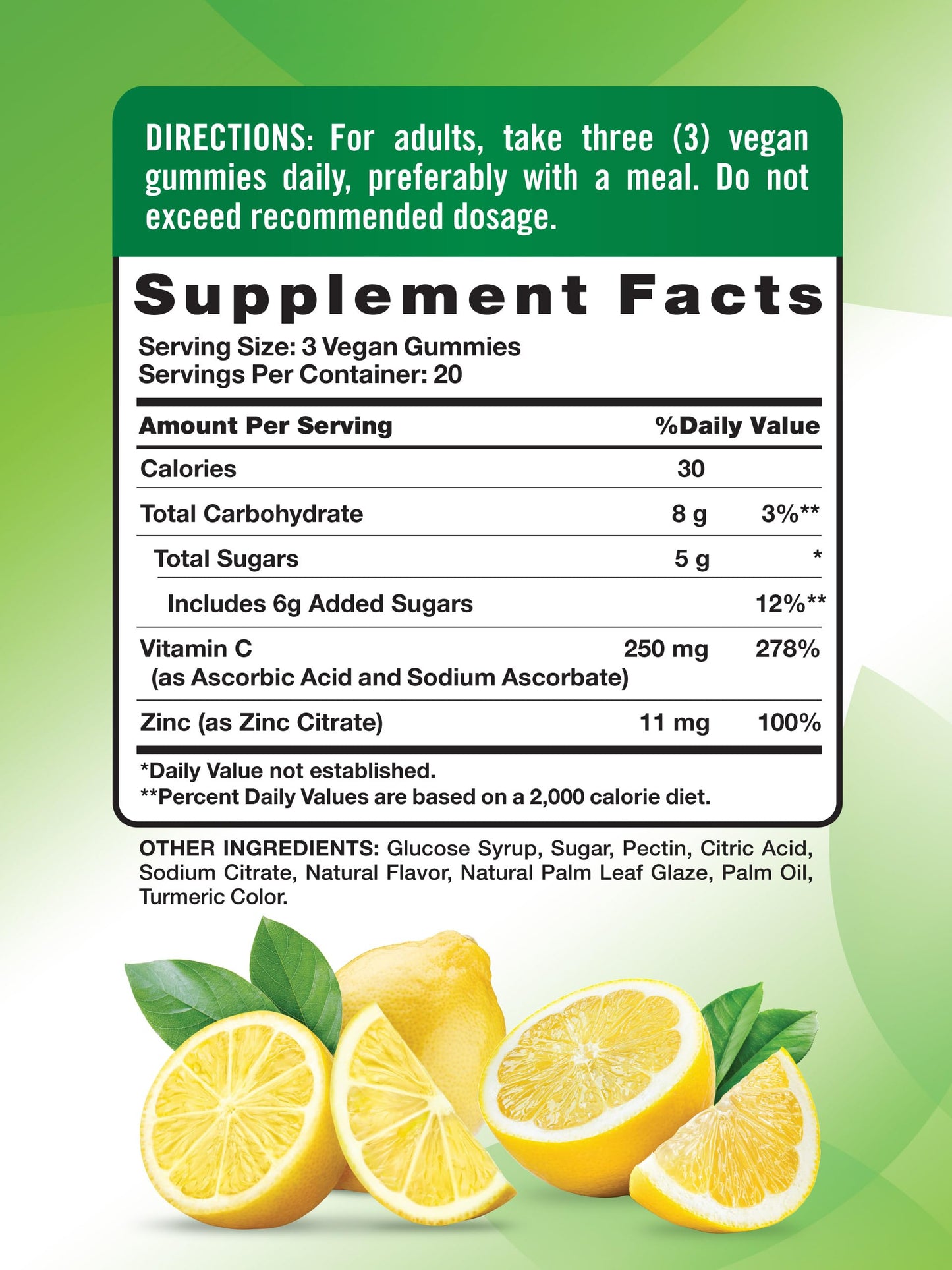Nature's Truth Vitamin C Gummies with Zinc for Adults | 60 count | Immune Support | Vegan, Non GMO & Gluten Free Supplement