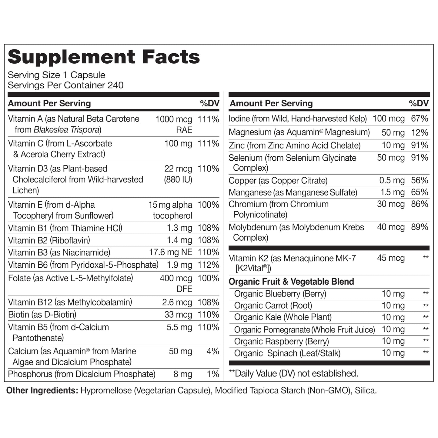NATURELO Mens Multivitamins - One Daily Multivitamin for Men with Vitamins, Minerals & Organic Whole Foods, Boost Energy & Health, Non-GMO, 120 Vegetarian Capsules