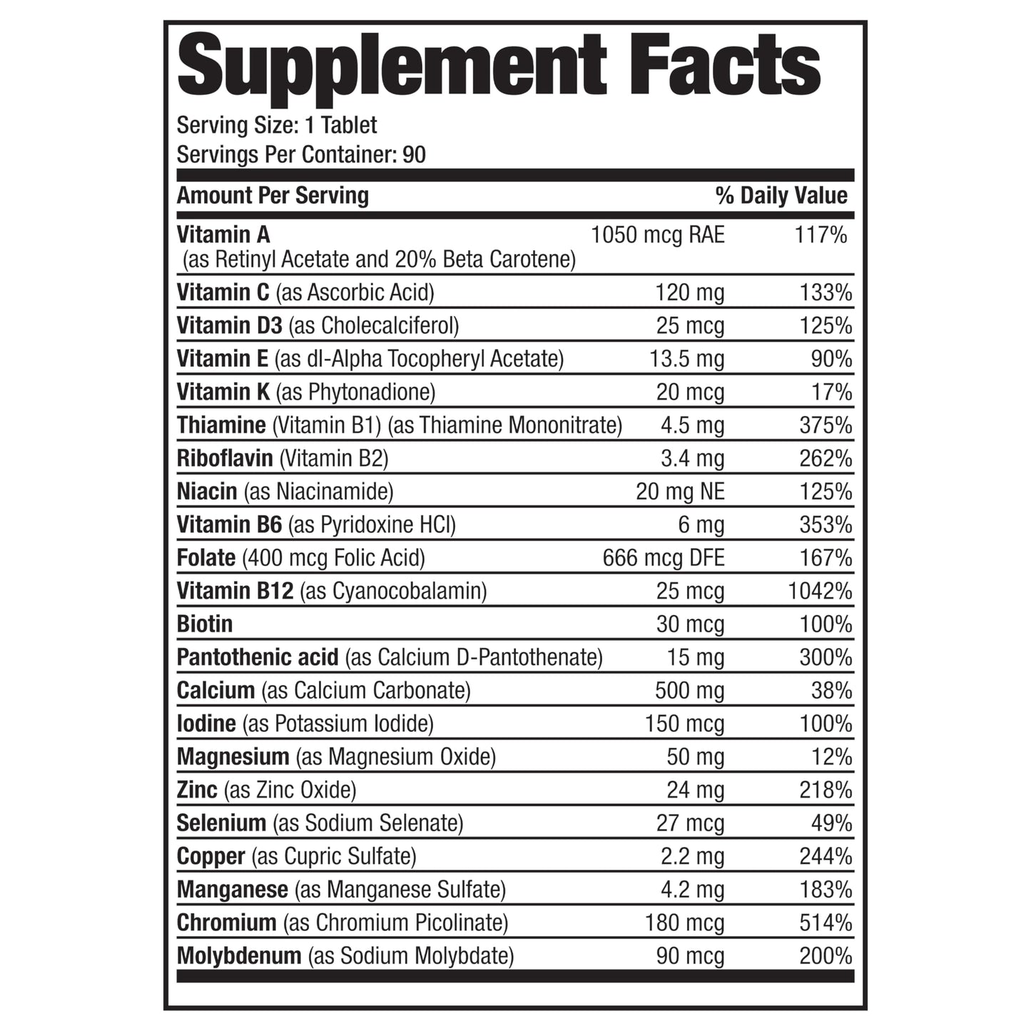Bronson ONE Daily Women’s 50+ Complete Multivitamin Multimineral, 180 Tablets