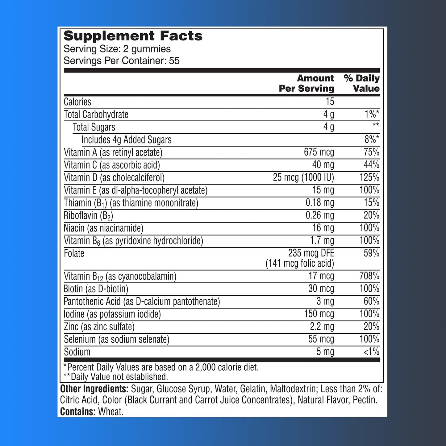 One A Day Men’s 50+ Gummies – Advanced Multivitamin for Brain & Immunity Support