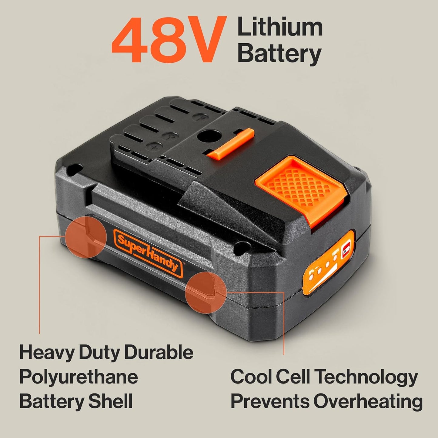 SuperHandy Lithium-Ion Rechargeable Battery 48V DC 2Ah 88.8 Watt Hours (for The Mobility Scooter, ULV Foggers, Earth/Ice Auger and More) (BL481-SH)