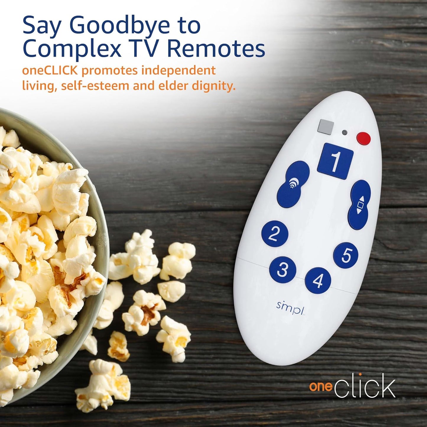 Smpl Simple TV Remote for The Elderly – Easy, Accessible, and Designed for Seniors