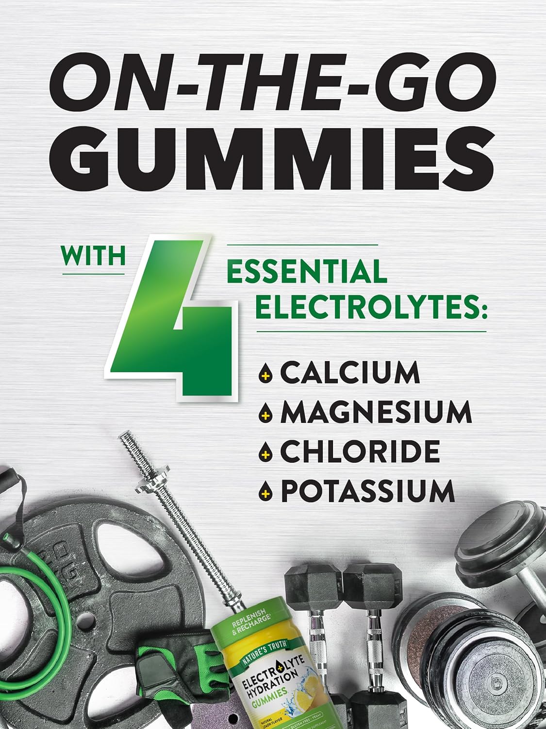 Nature's Truth Electrolyte Gummies for Hydration | 30 Count | Vegan, Non-GMO & Gluten Free Supplement | Lemon Flavor