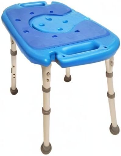 Platinum Health Atlas Deluxe Bariatric Shower/Bath Bench, 600lb. Capacity, Padded with Cutout and Insert. Heavy Duty Shower Chair/Stool with Adjustable Height and XL Seat