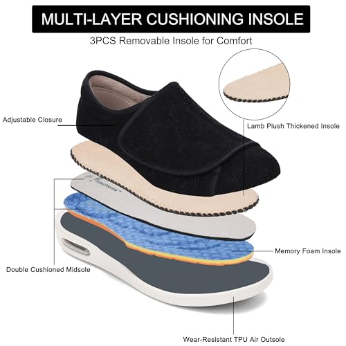 SPR&JOY Diabetic Shoes for Women – Comfortable & Supportive Footwear for Swollen Feet & Edema