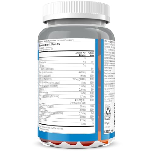 One A Day Men’s 50+ Gummies – Advanced Multivitamin for Brain & Immunity Support