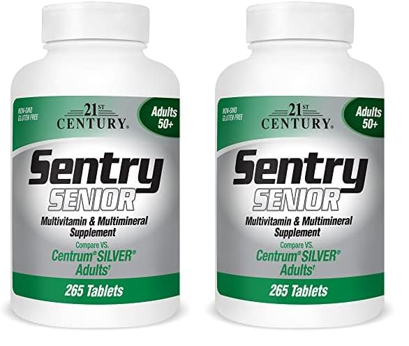 21st Century Sentry Senior Tablets, 265 Count – Comprehensive Multivitamin & Multimineral Support