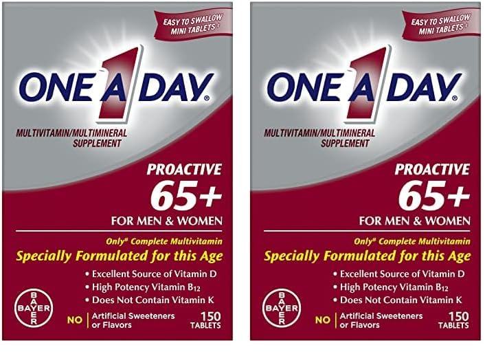 One A Day Proactive 65+ Multivitamin – Comprehensive Daily Nutrition for Adults 65+