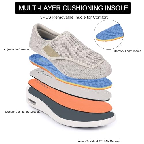 SPR&JOY Diabetic Shoes for Women – Comfortable & Supportive Footwear for Swollen Feet & Edema