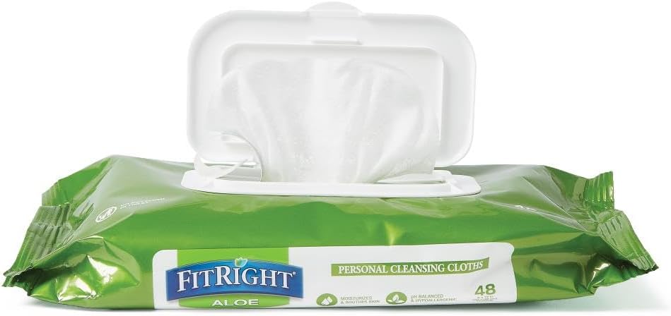 FitRight Personal Cleansing Wipes with Aloe – Gentle & Effective Skin Care Solution