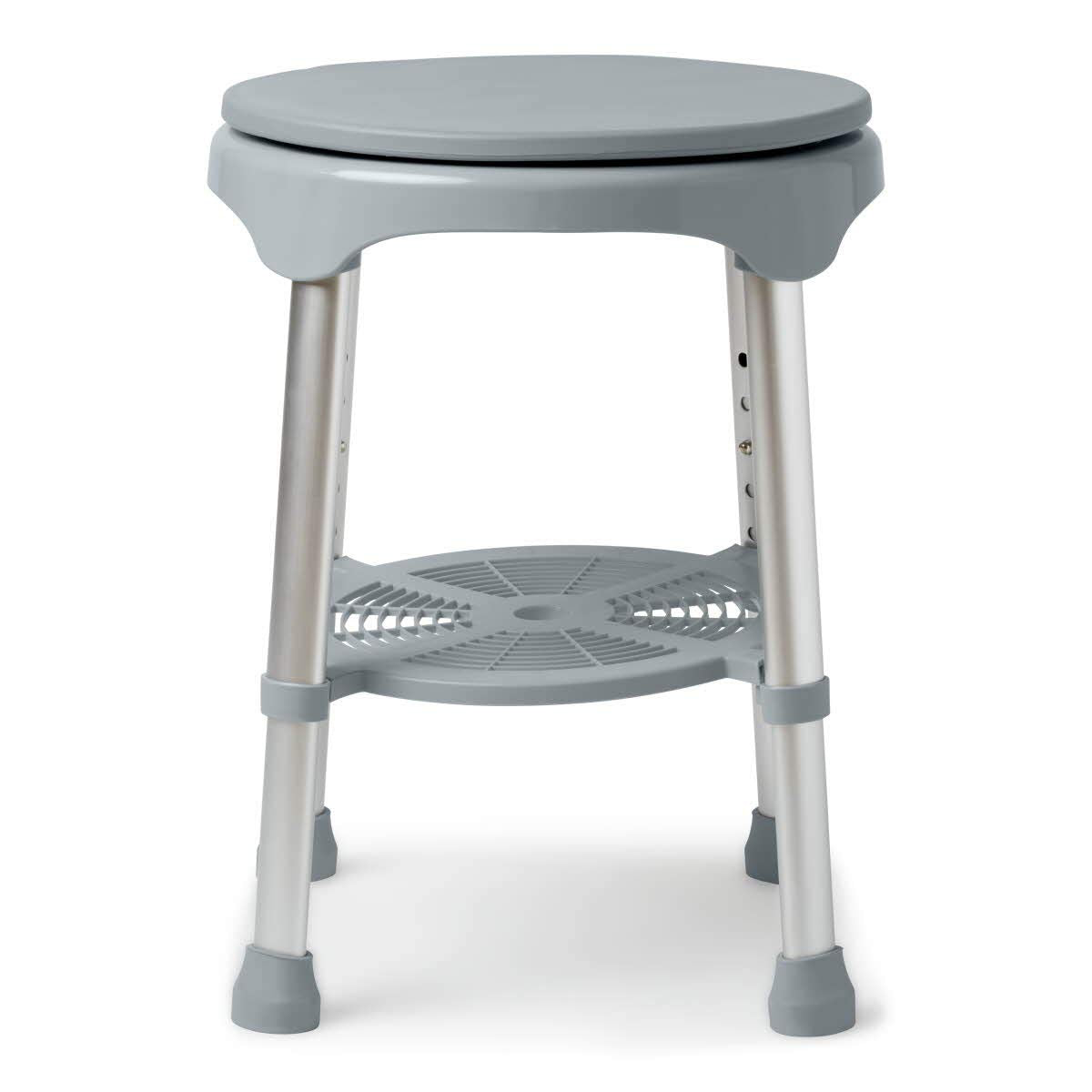 Medline Durable Aluminum Frame Round Swivel Shower Stool – Safe, Comfortable & Adjustable