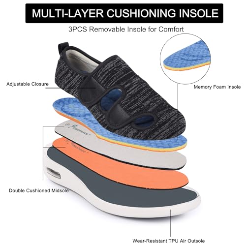 SPR&JOY Diabetic Shoes for Women – Comfortable & Supportive Footwear for Swollen Feet & Edema