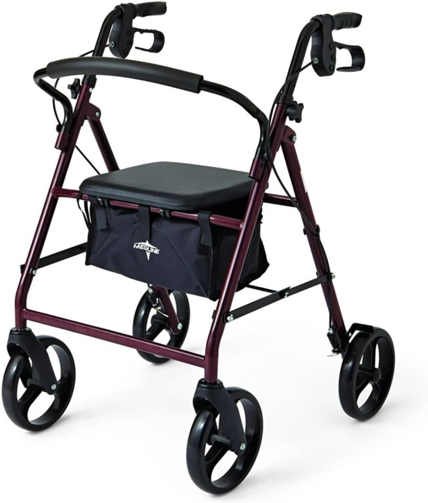 Medline Steel Rollator Walker – Durable, Adjustable & Reliable Mobility Aid