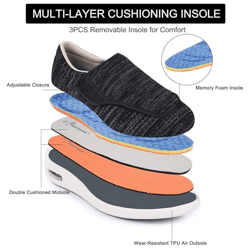 SPR&JOY Diabetic Shoes for Women – Comfortable & Supportive Footwear for Swollen Feet & Edema