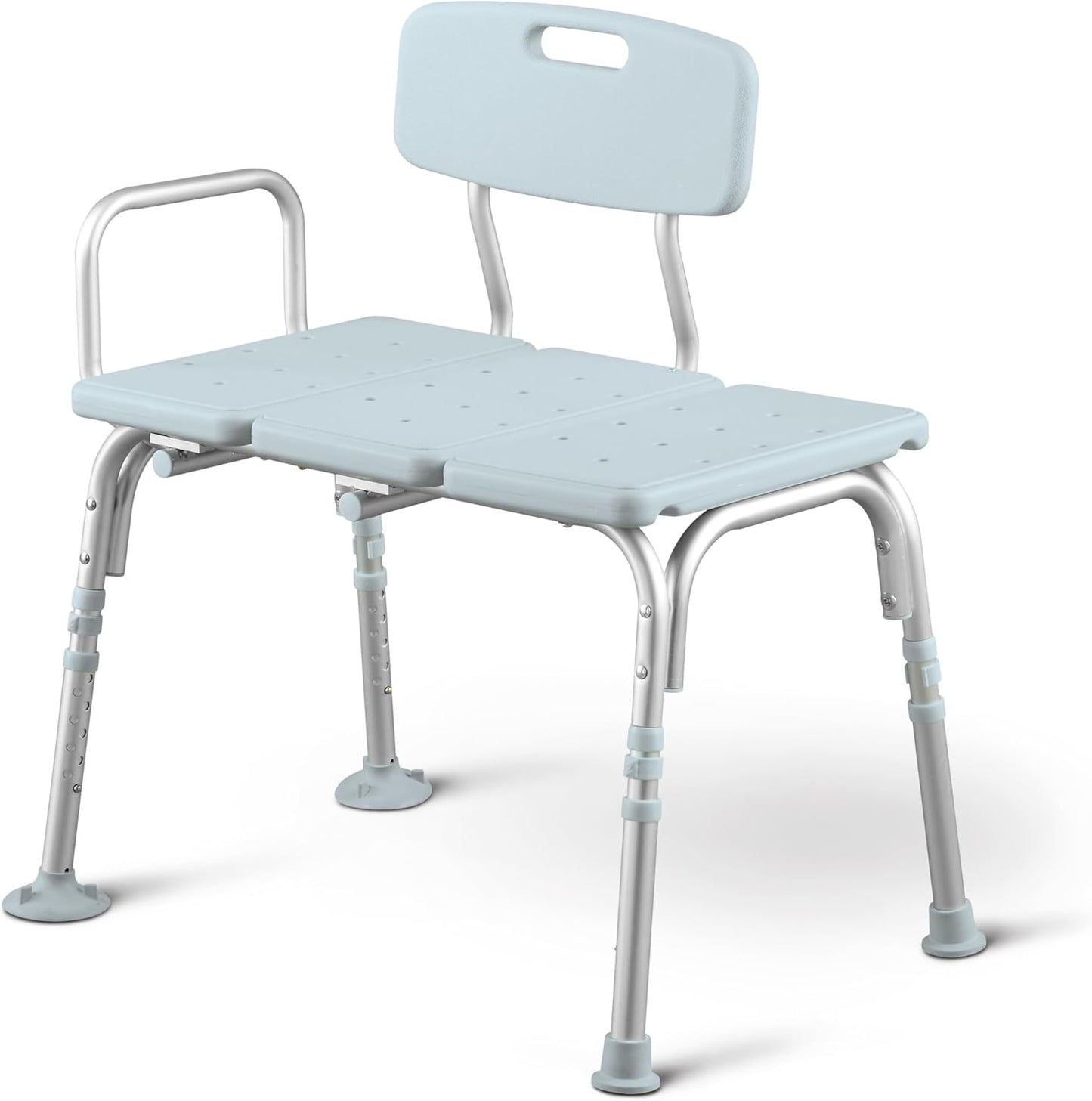 Medline Tub Transfer Bench and Shower Chair with Microban Antimicrobial Protection – Adjustable Bath Seat for Seniors