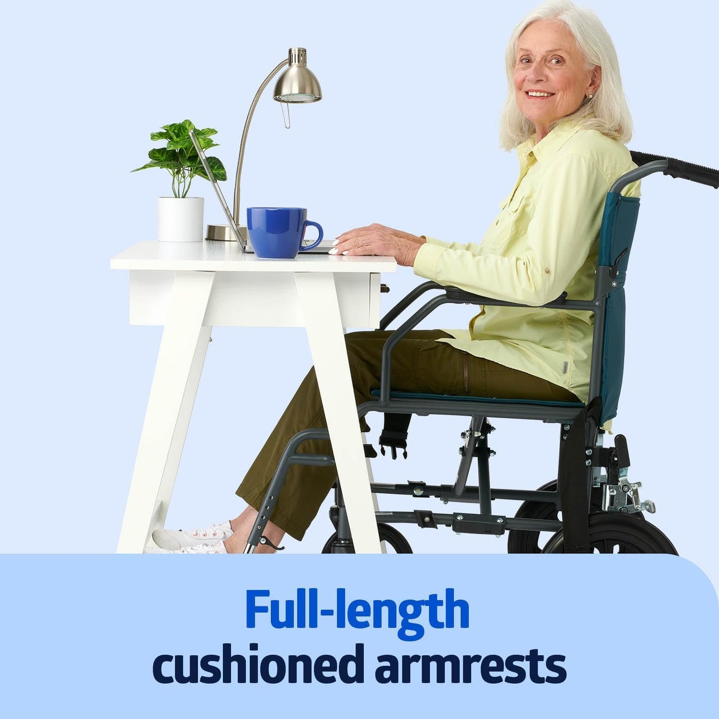Medline Basic Steel Transport Chair – Durable & Convenient Mobility Aid