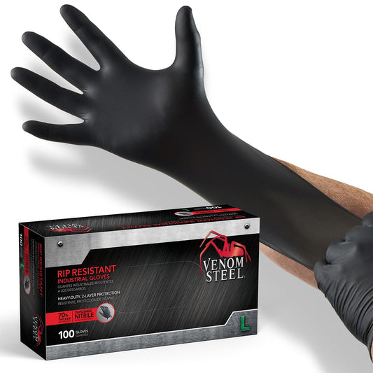 Venom Steel Industrial Nitrile Gloves – Heavy-Duty, Chemical-Resistant Protection