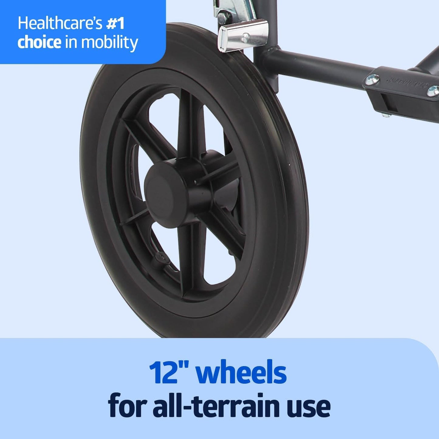 Medline Basic Steel Transport Chair – Durable & Convenient Mobility Aid