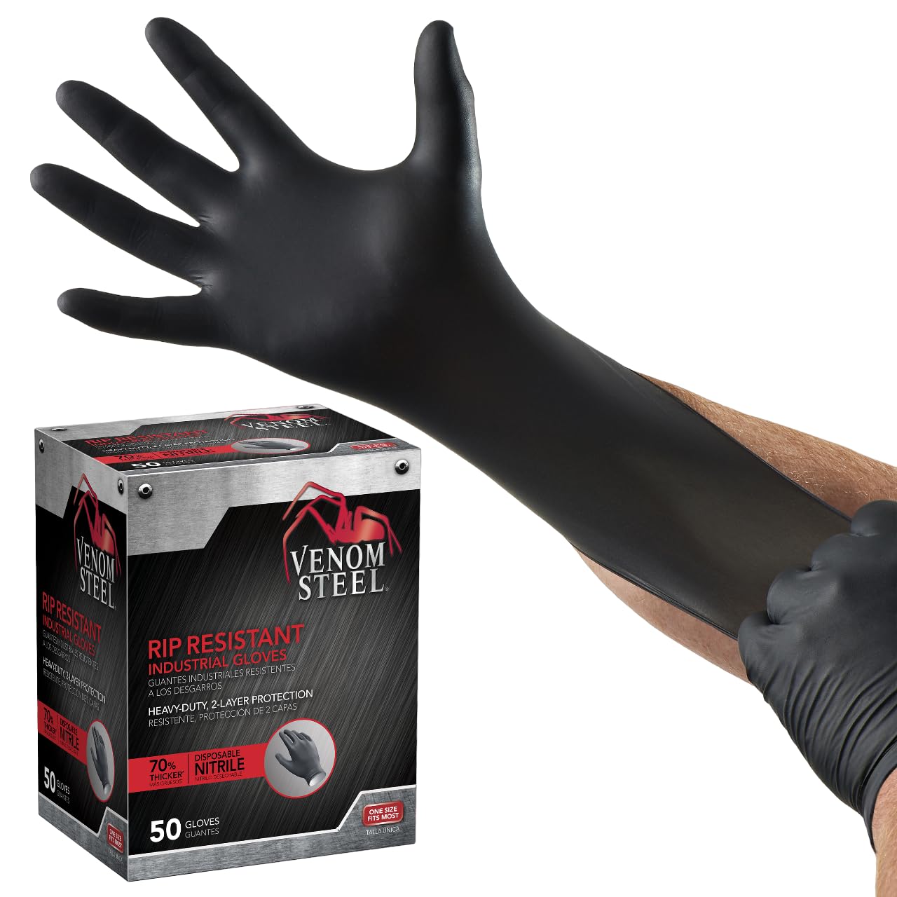 Venom Steel Industrial Nitrile Gloves – Heavy-Duty, Chemical-Resistant Protection