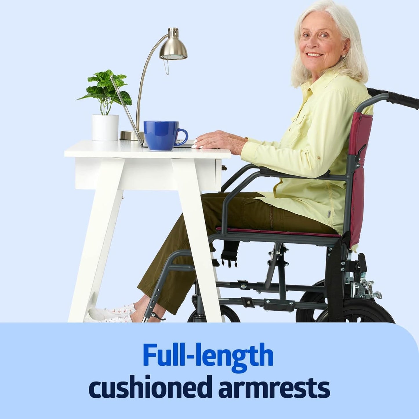Medline Basic Steel Transport Chair – Durable & Convenient Mobility Aid