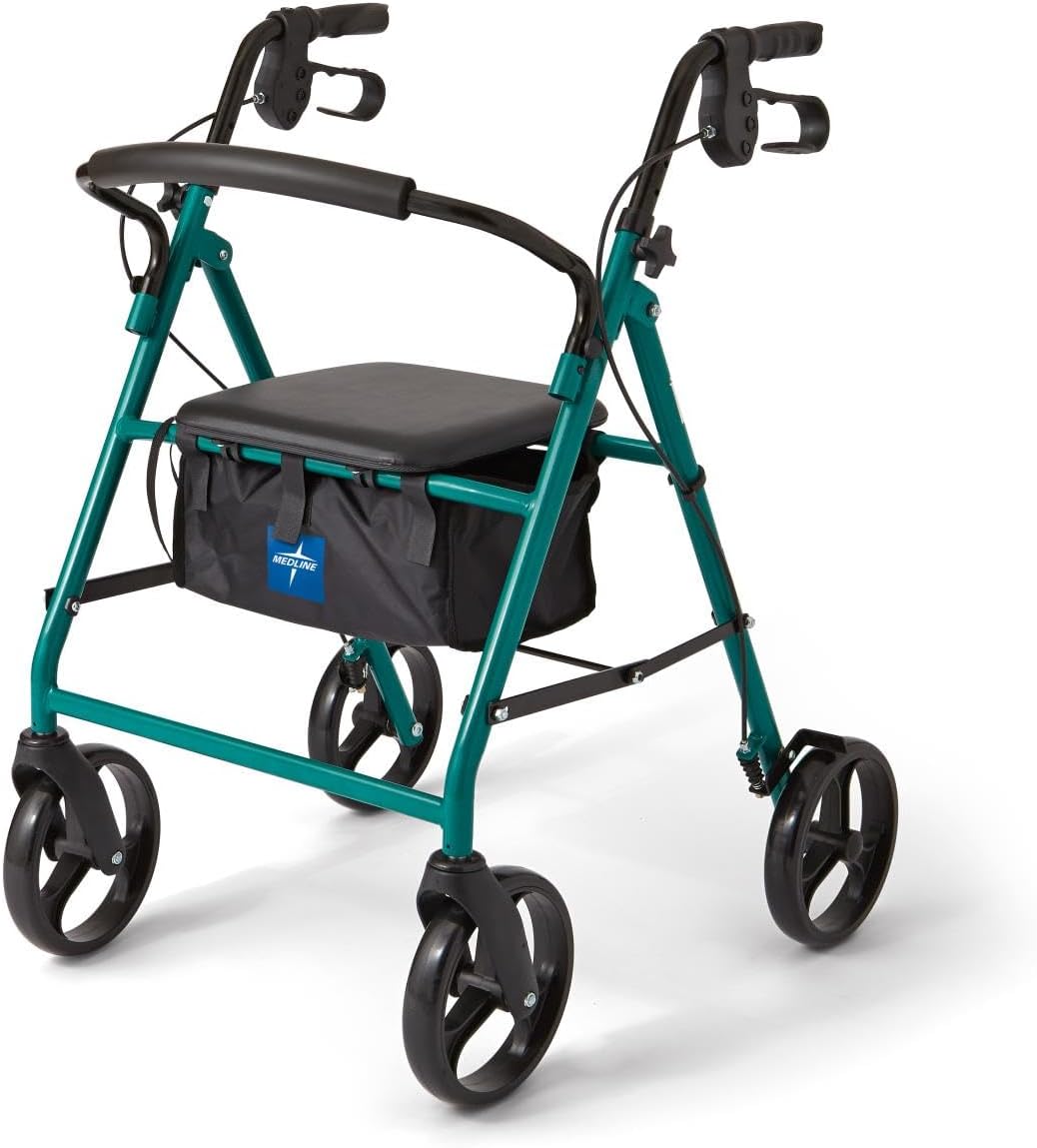 Medline Steel Rollator Walker – Durable, Adjustable & Reliable Mobility Aid