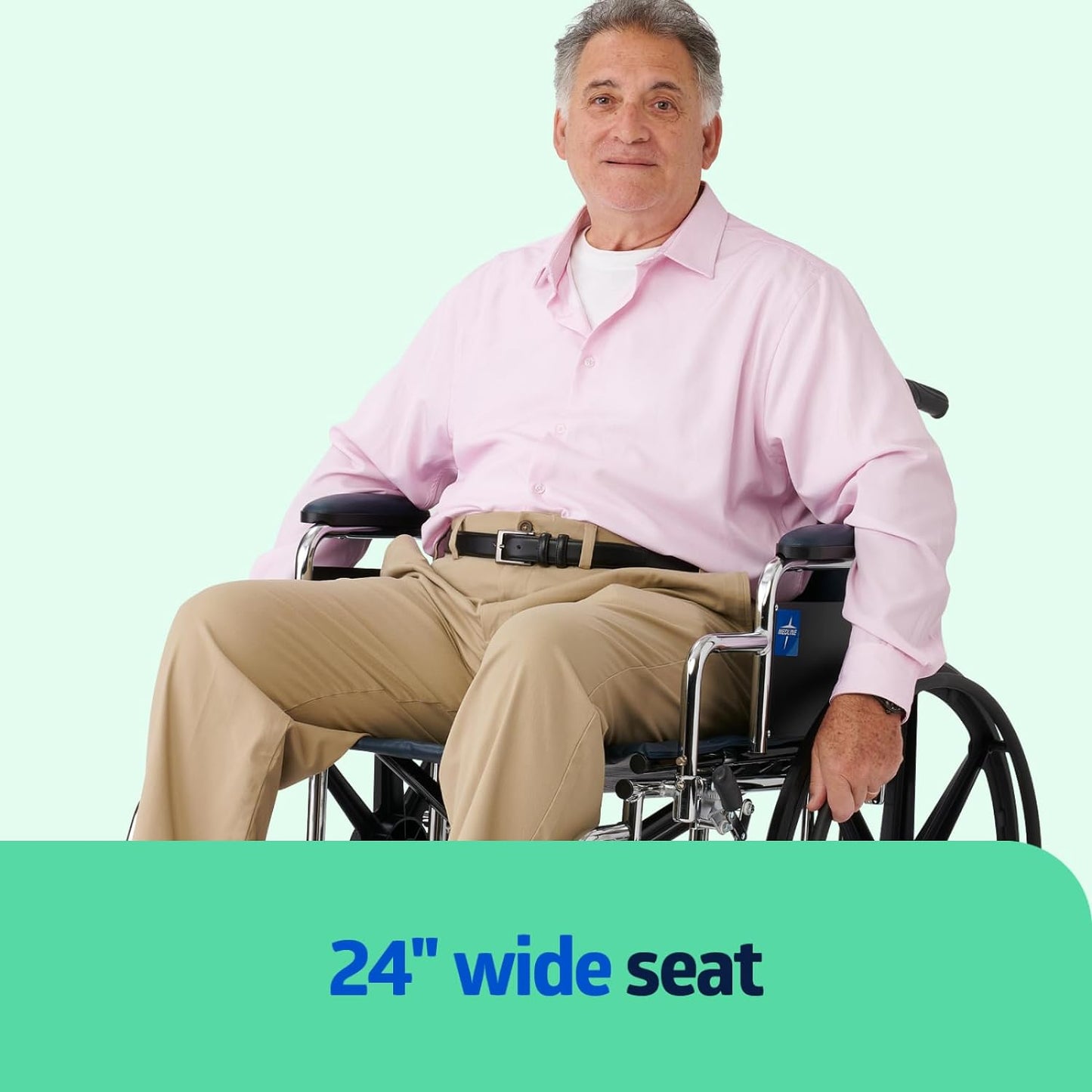 Medline Excel Extra-Wide Bariatric Wheelchair – Heavy-Duty Mobility Support for Adults & Seniors